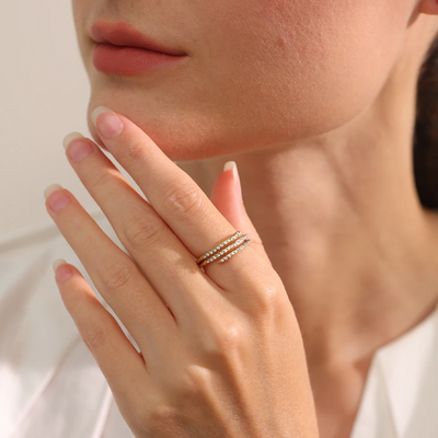Double Band Zirconia Ring (Adjustable)