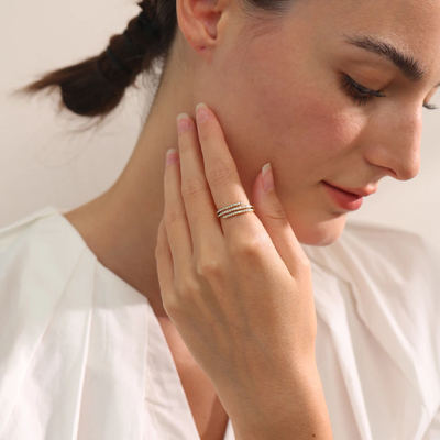 Double Band Zirconia Ring (Adjustable)