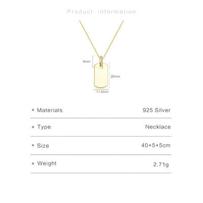 Tag Necklace | S925