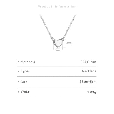 Heart Pendant Necklace | S925