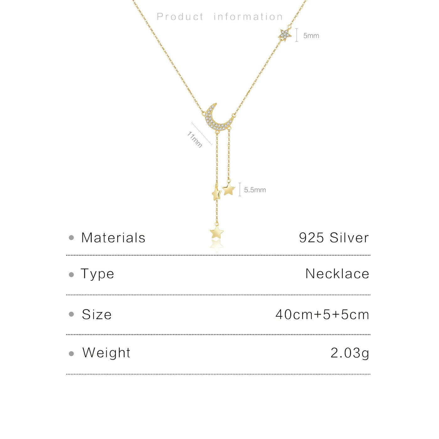 Moon & Stars Necklace | S925