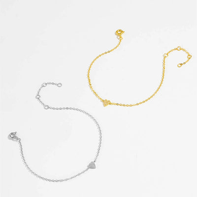 Pavé Heart Chain Bracelet | S925