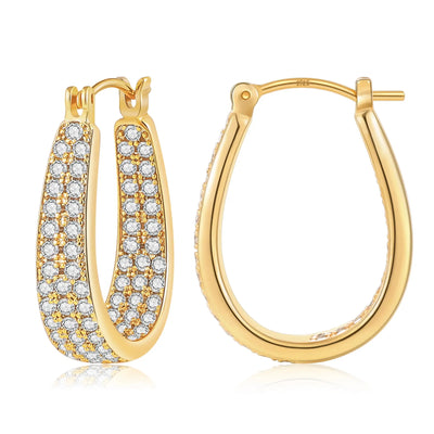 Crystal Pavé Hoop Earrings