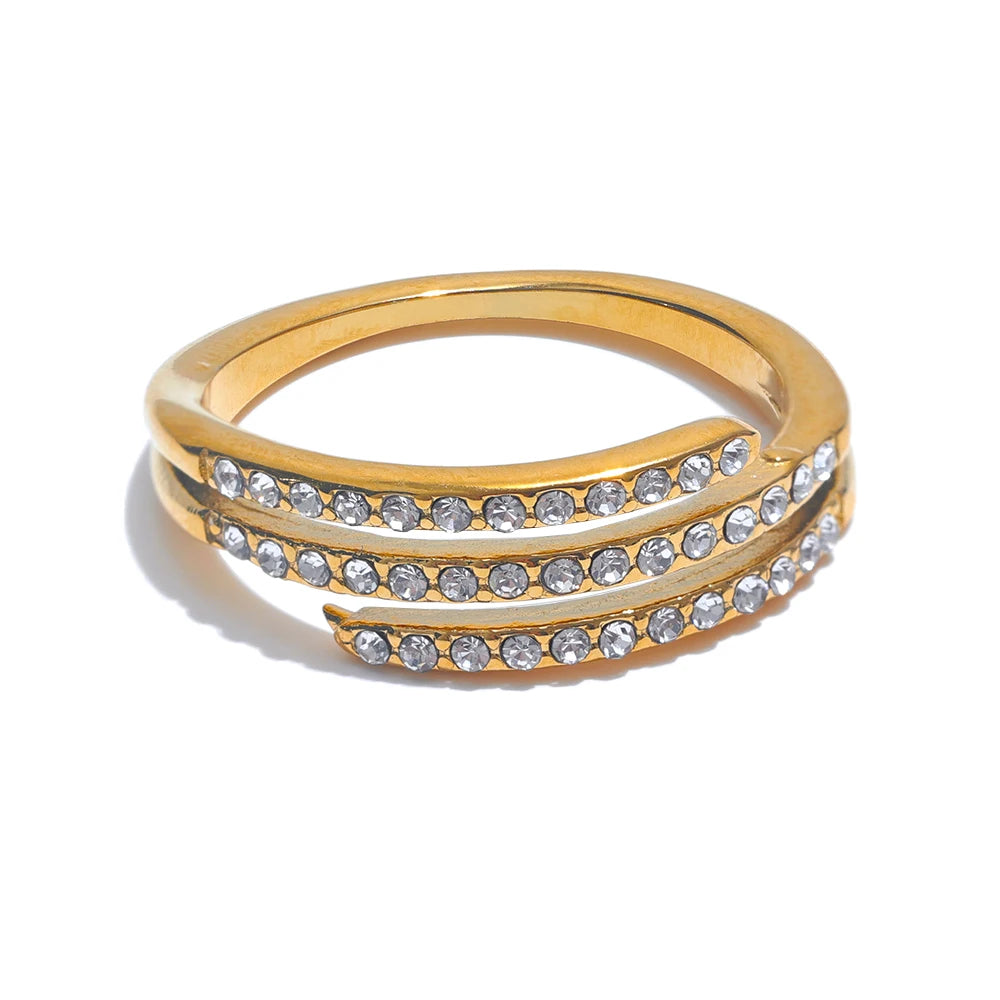 Double Band Zirconia Ring (Adjustable)