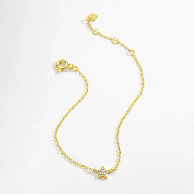 Star Beaded Chain Bracelet | S925