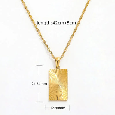 Rectangular Pendant Necklace