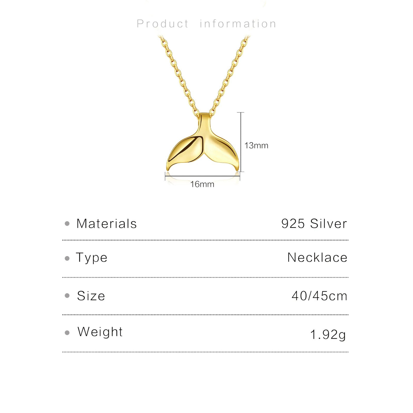 Whale Tail Necklace | S925