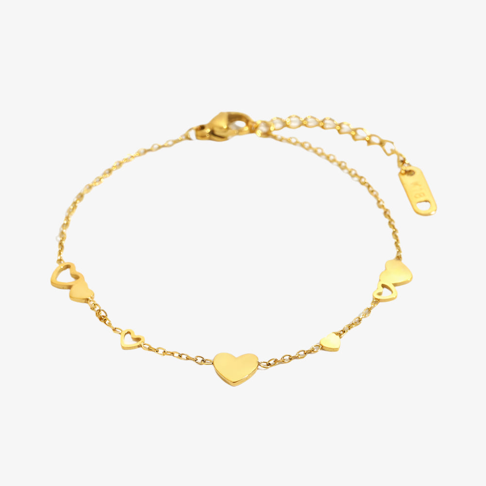 Multi Heart Chain Bracelet