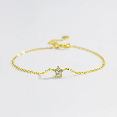 Star Beaded Chain Bracelet | S925