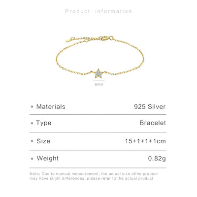 Star Beaded Chain Bracelet | S925