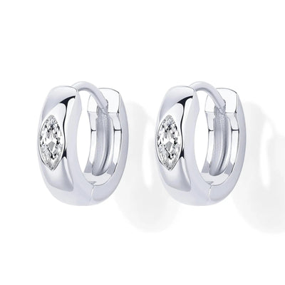 Marquise Crystal Huggie Hoop Earrings