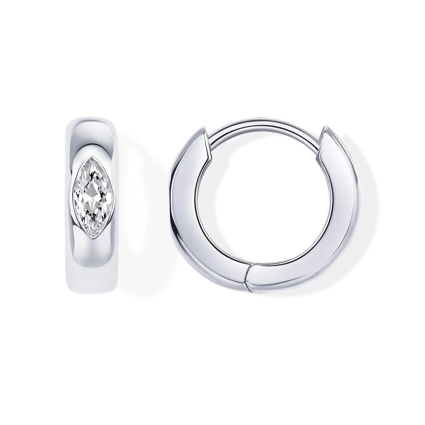 Marquise Crystal Huggie Hoop Earrings