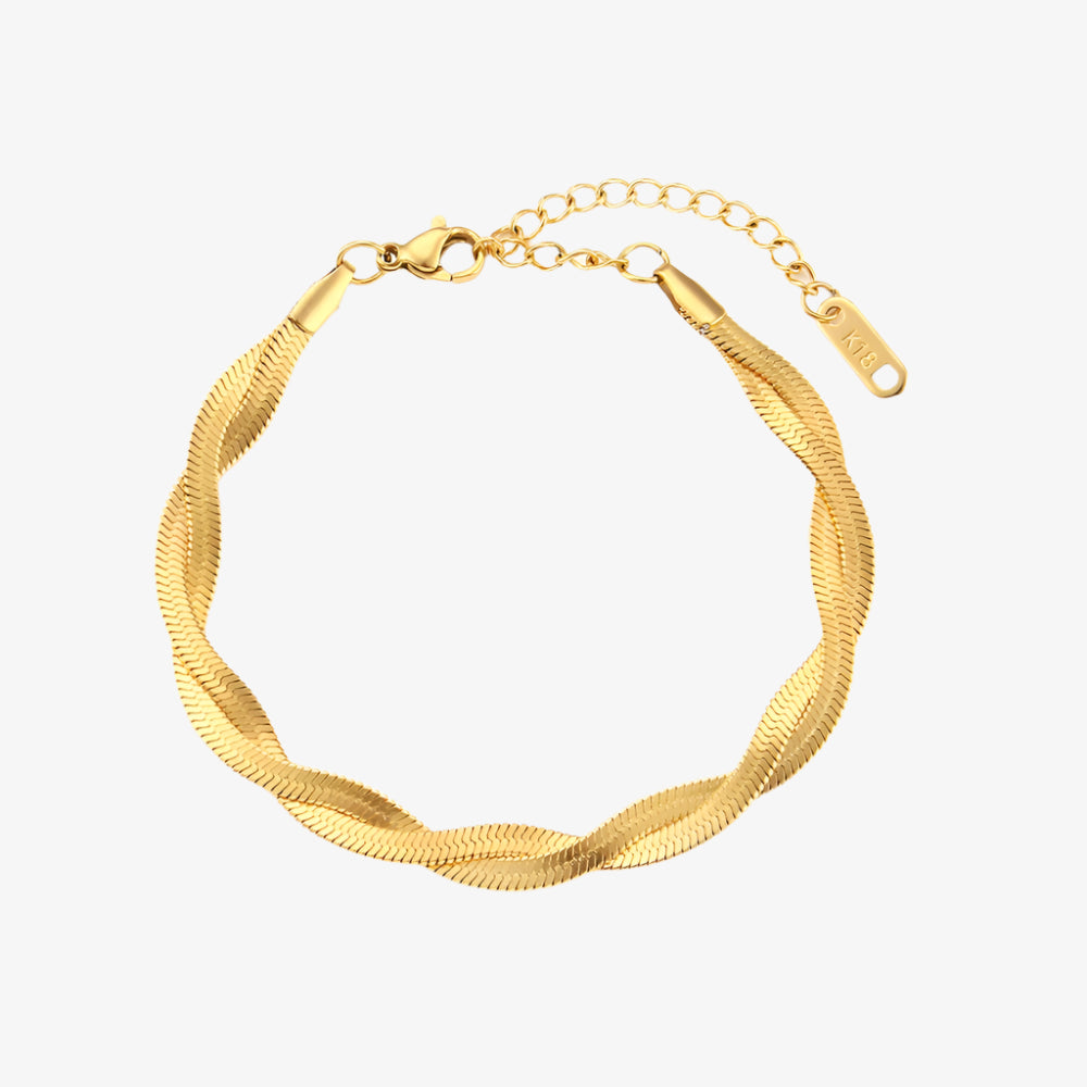 Twisted Herringbone Chain Bracelet