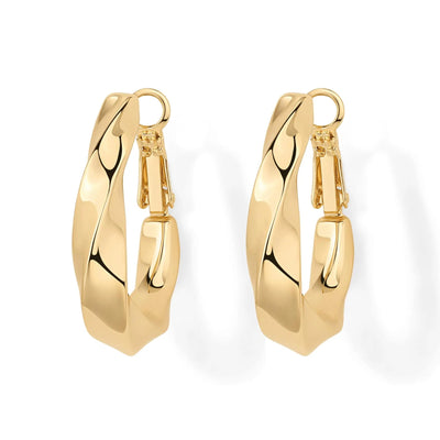 Twisted Ribbon Hoop Earrings | S925