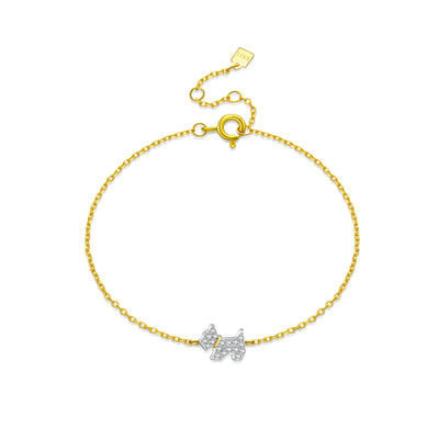 Dog Charm Chain Bracelet | S925
