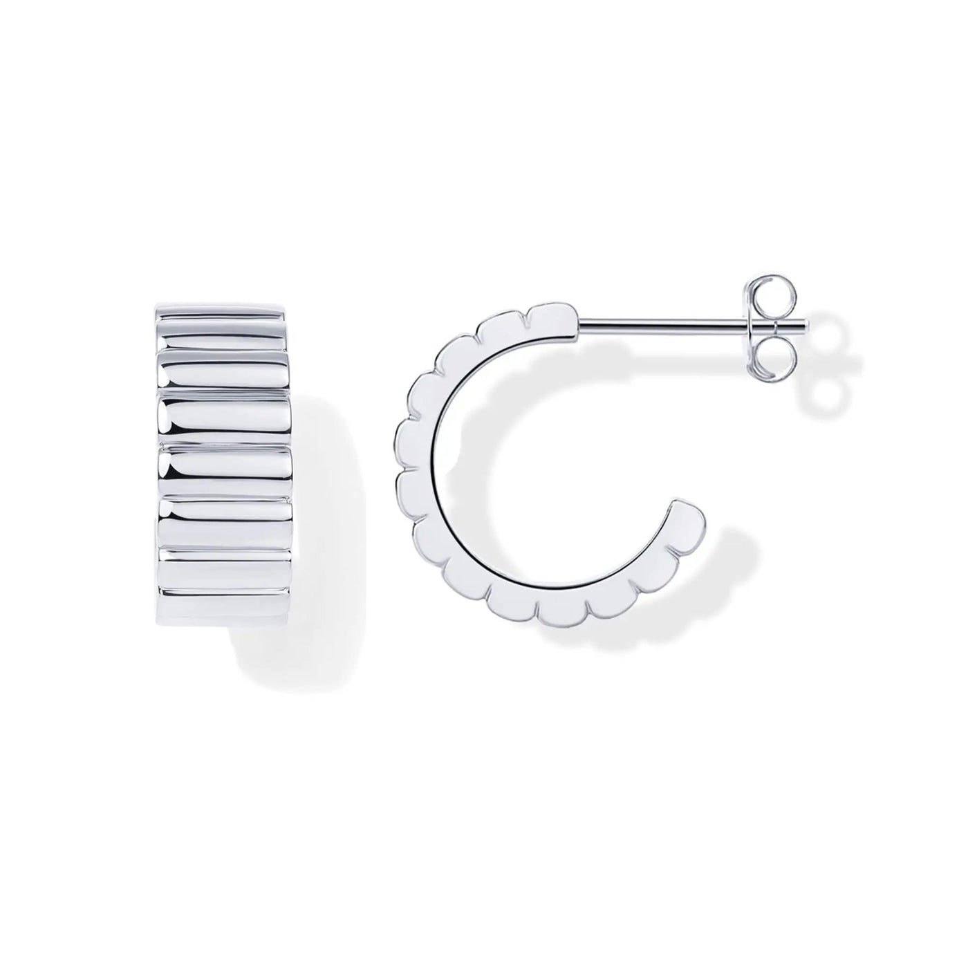 Textured Rectangle Stud Earrings