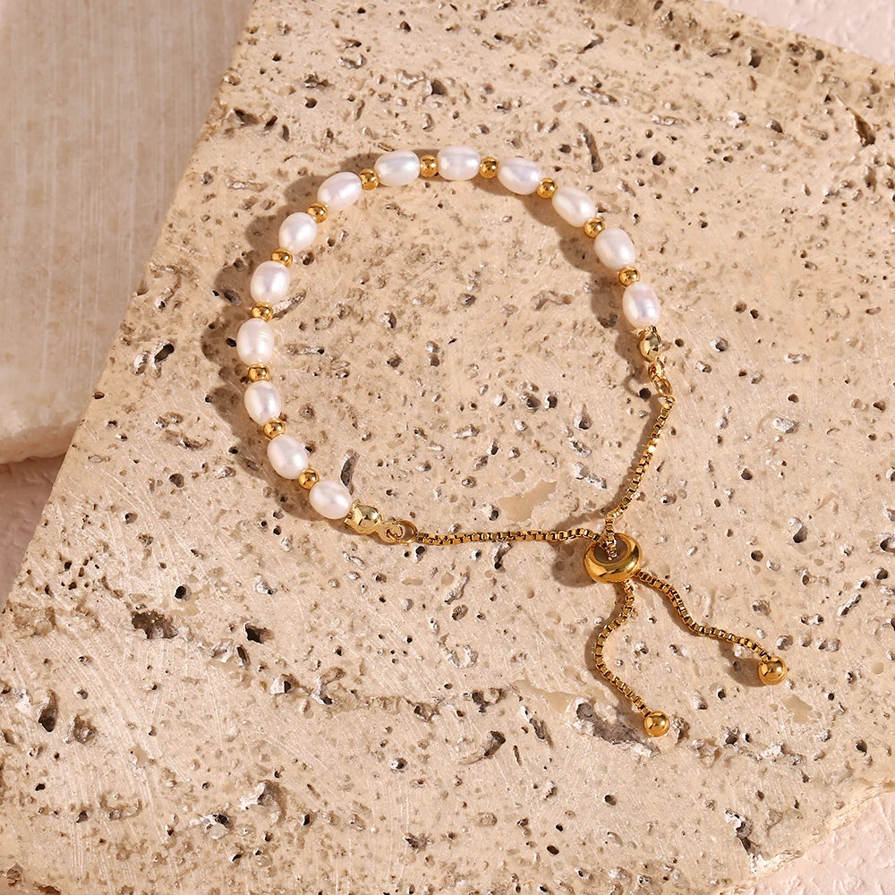 Pearl Beaded Adjustable Bracelet