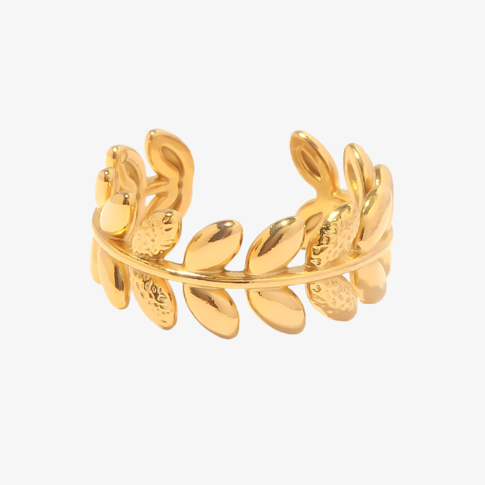 Leaf Band Ring (Adjustable)