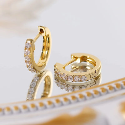Sparkle Huggie Hoop Earrings