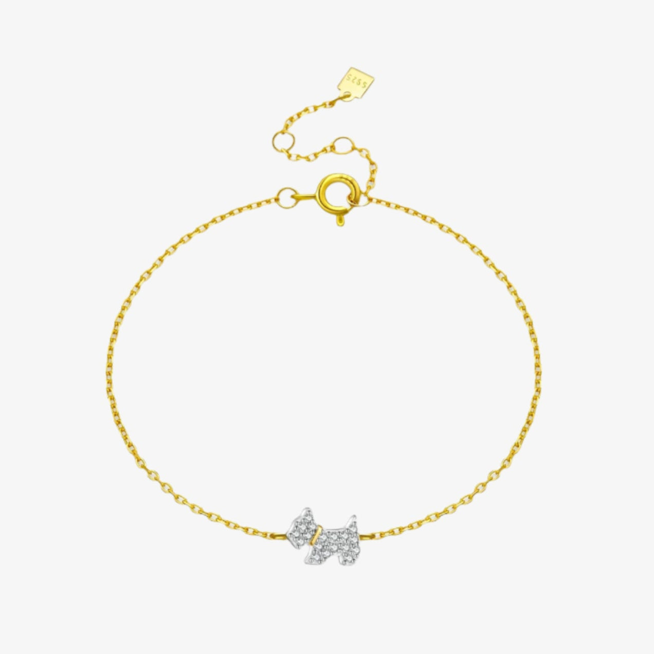 Dog Charm Chain Bracelet | S925