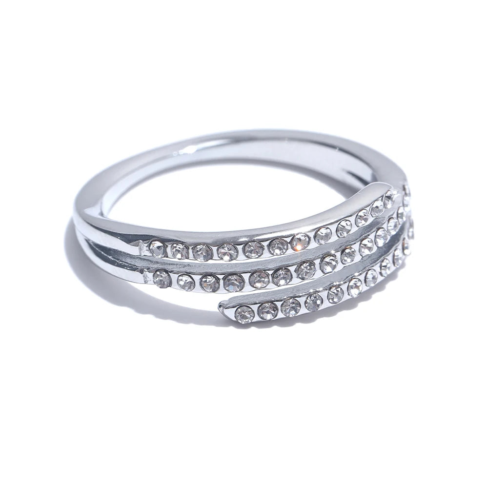 Double Band Zirconia Ring (Adjustable)