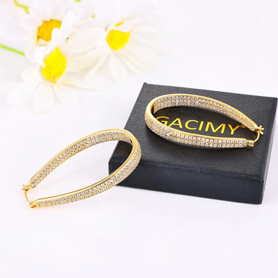 Crystal Pavé Hoop Earrings