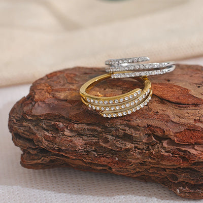Double Band Zirconia Ring (Adjustable)