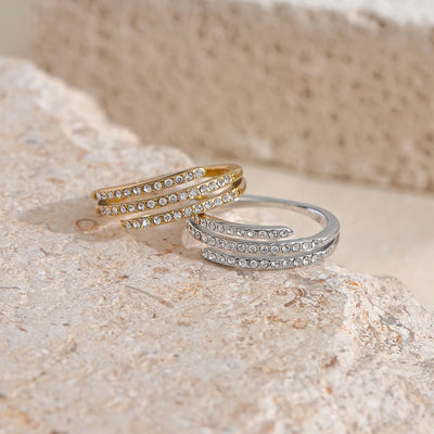 Double Band Zirconia Ring (Adjustable)