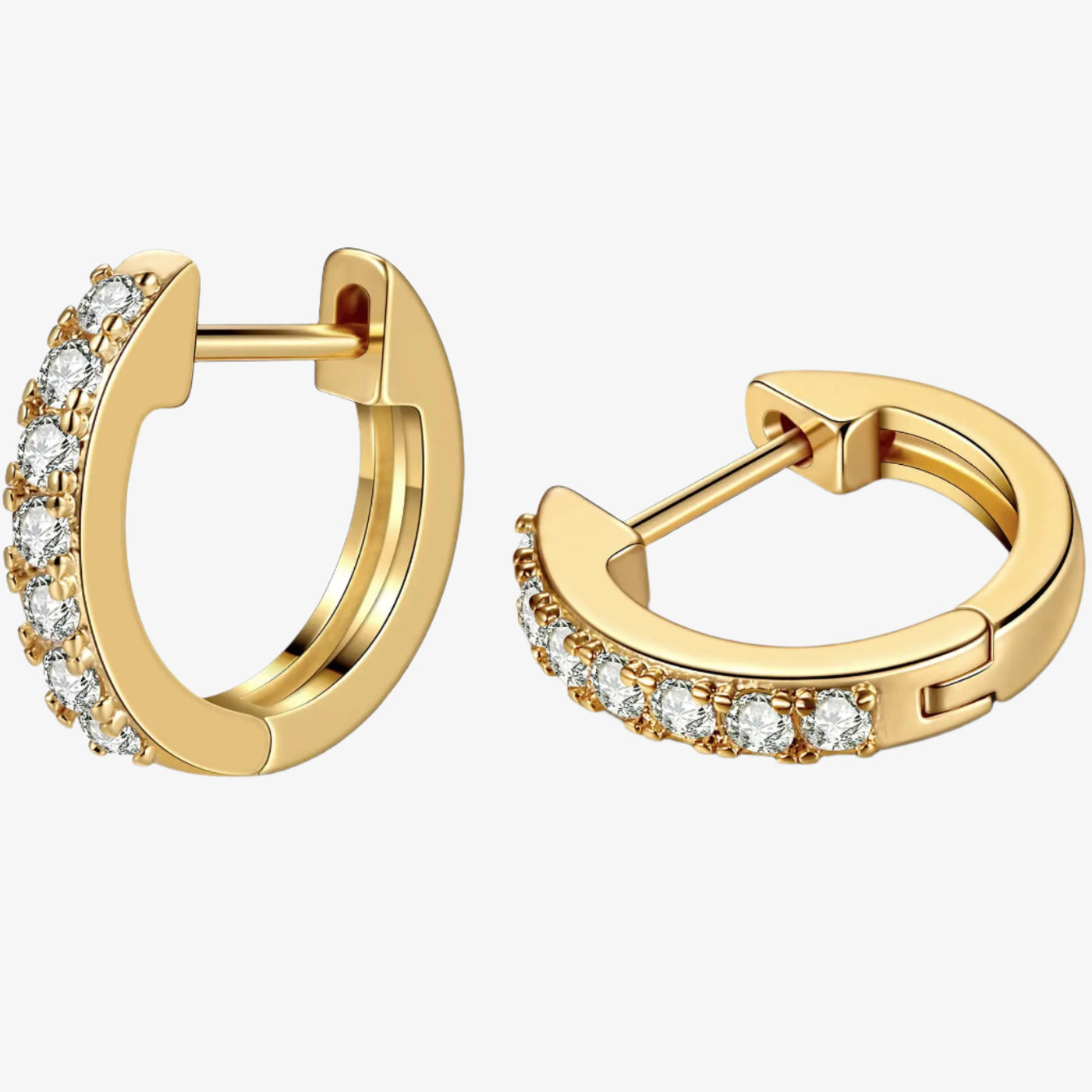 Sparkle Huggie Hoop Earrings