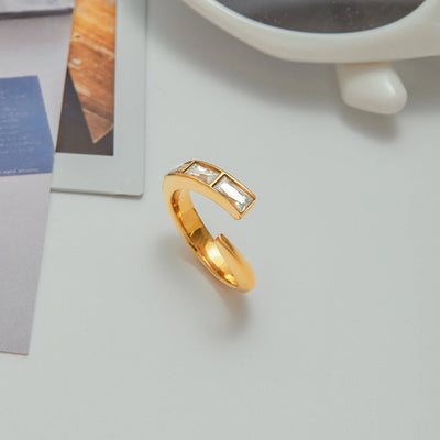 Trio Stone Ring (Adjustable)