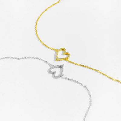 Heart Outline Chain Bracelet | S925