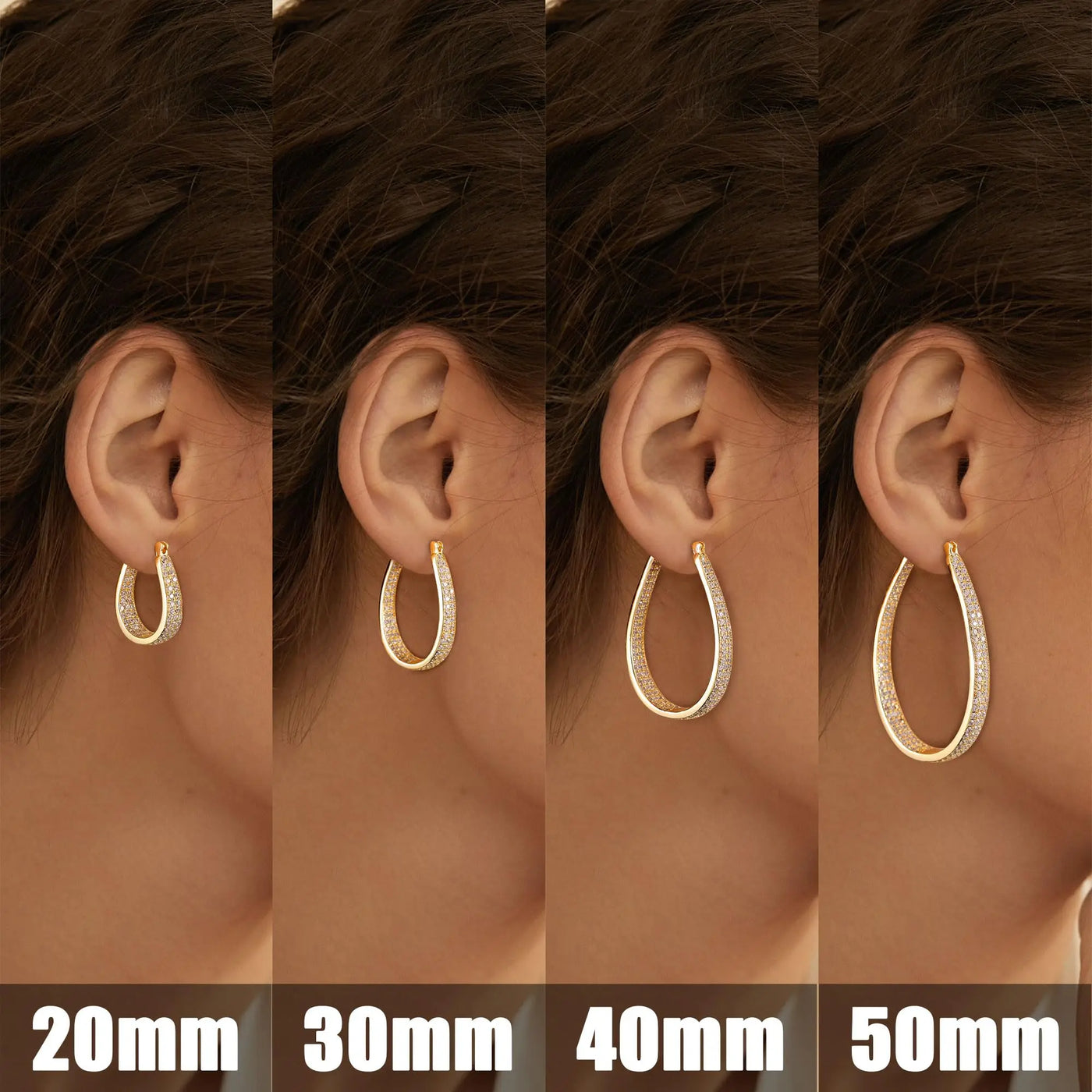 Crystal Pavé Hoop Earrings