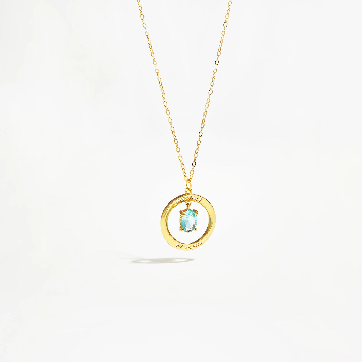Emerald Circle Pendant Necklace | S925