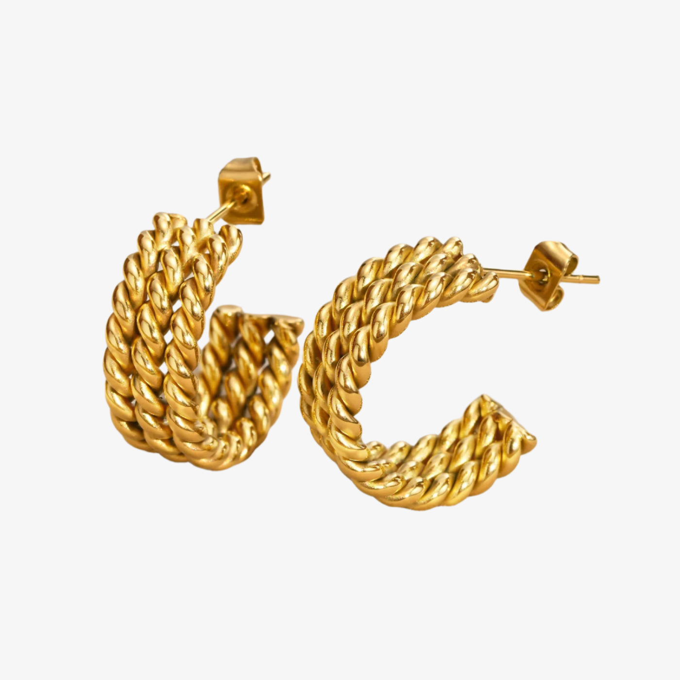 Chunky Rope Chain Hoop Earrings