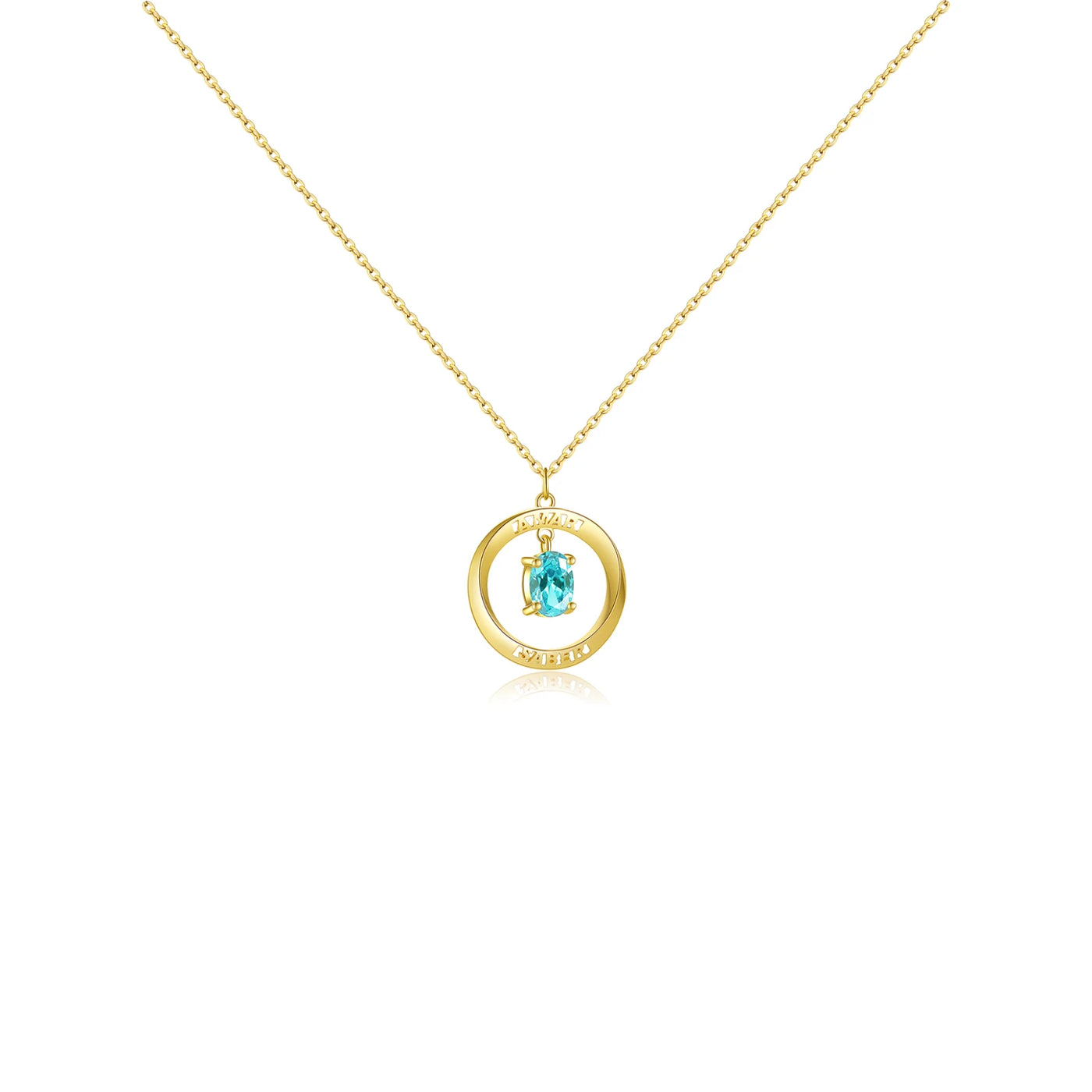 Emerald Circle Pendant Necklace | S925