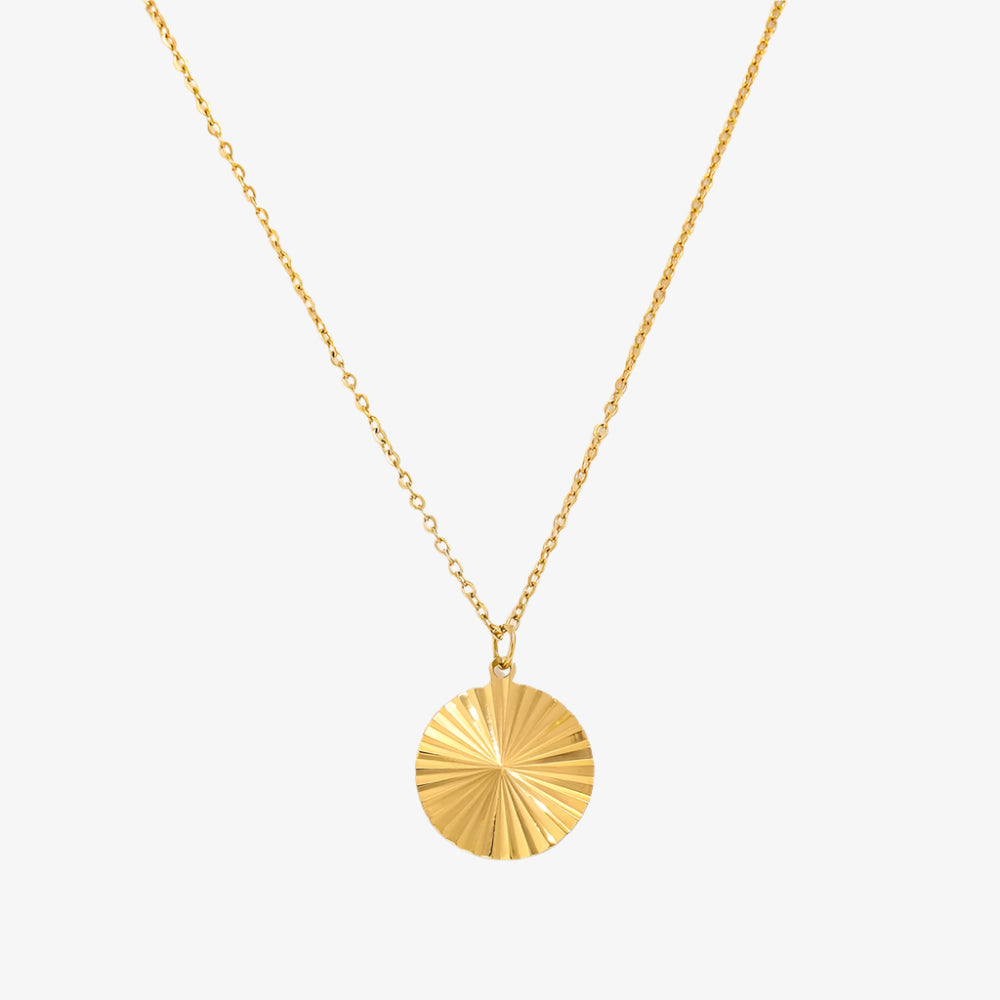 Radiant Disc Pendant Necklace