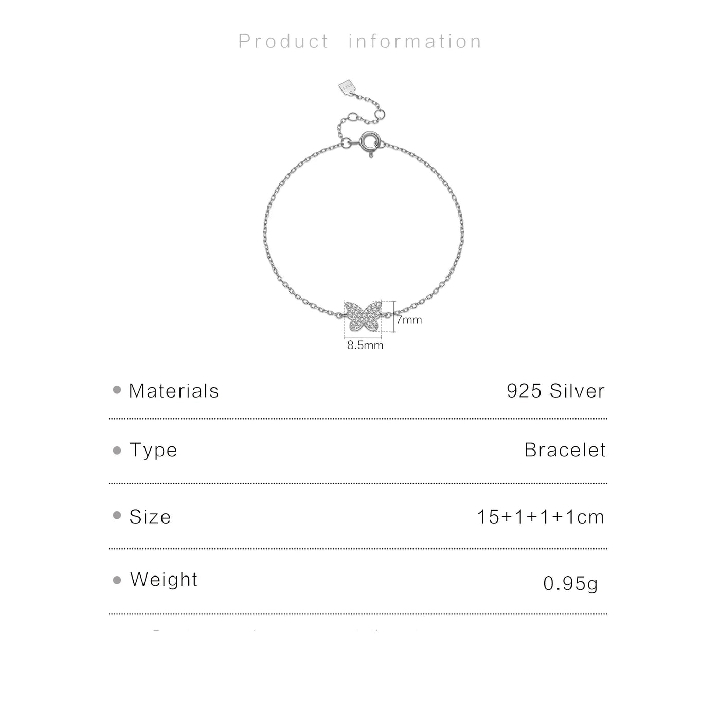 Butterfly Chain Bracelet | S925