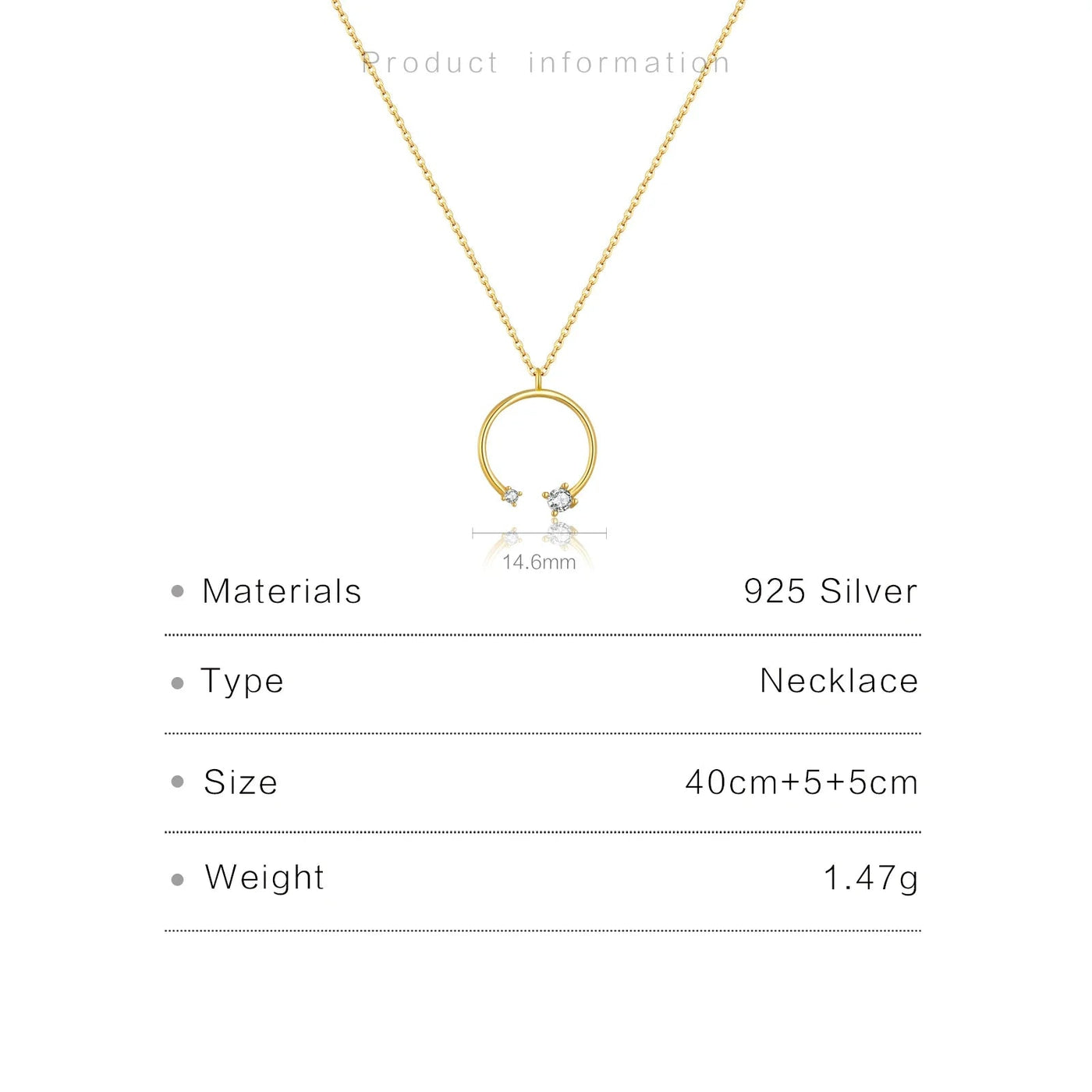 Circle Pendant Necklace | S925