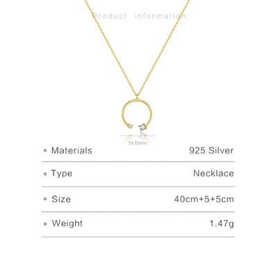 Circle Pendant Necklace | S925