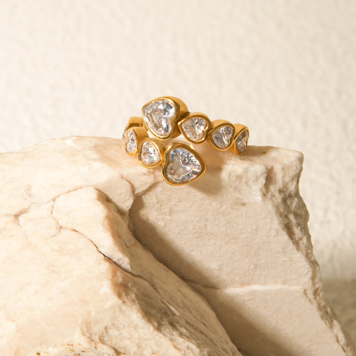 Heart Cluster Ring (Adjustable)