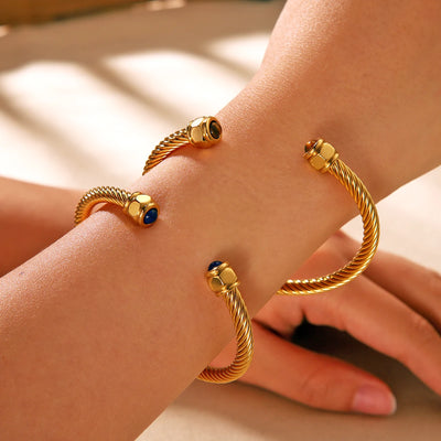 Twisted Cable Cuff Bracelet