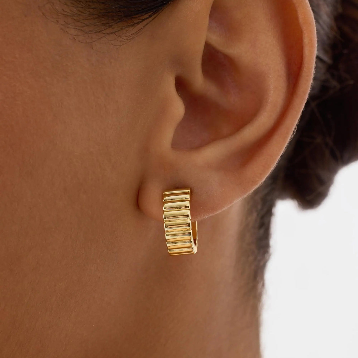 Textured Rectangle Stud Earrings