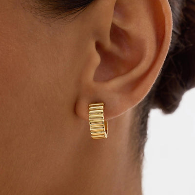 Textured Rectangle Stud Earrings