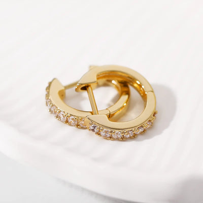 Sparkle Huggie Hoop Earrings