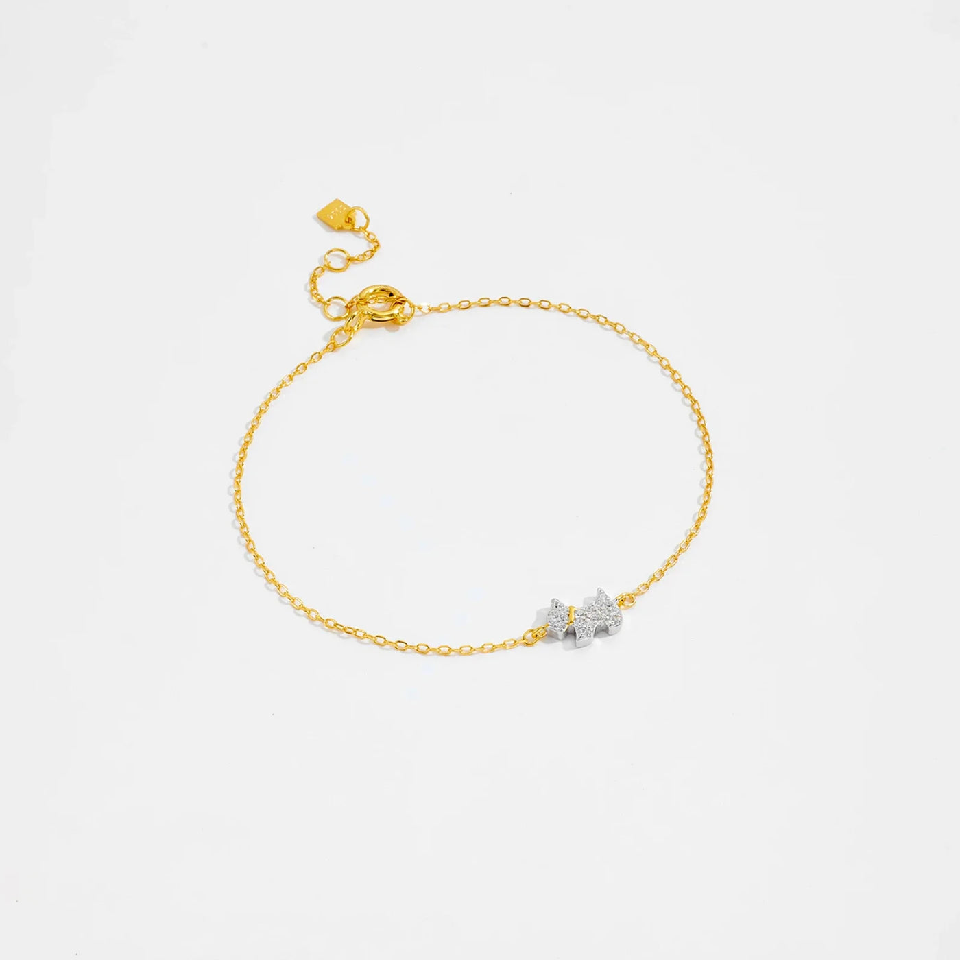 Dog Charm Chain Bracelet | S925