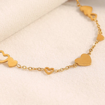 Multi Heart Chain Bracelet