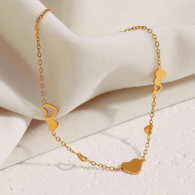 Multi Heart Chain Bracelet