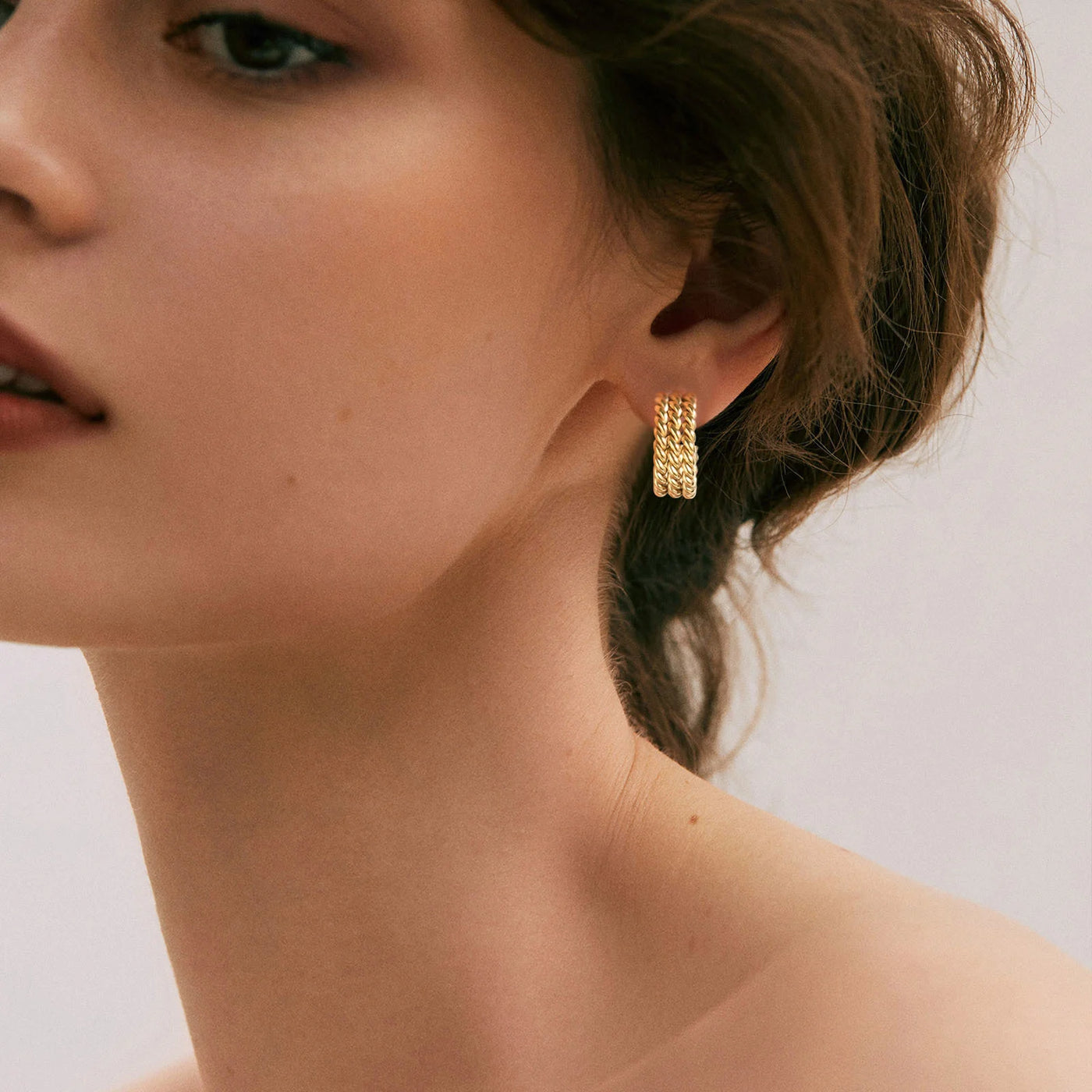 Chunky Rope Chain Hoop Earrings