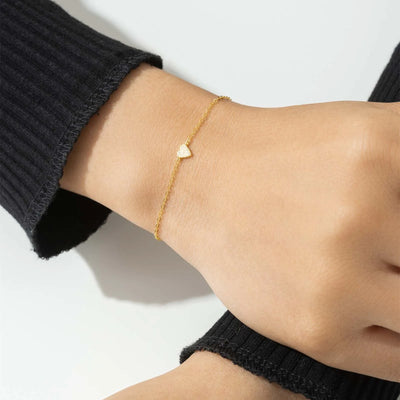 Pavé Heart Chain Bracelet | S925