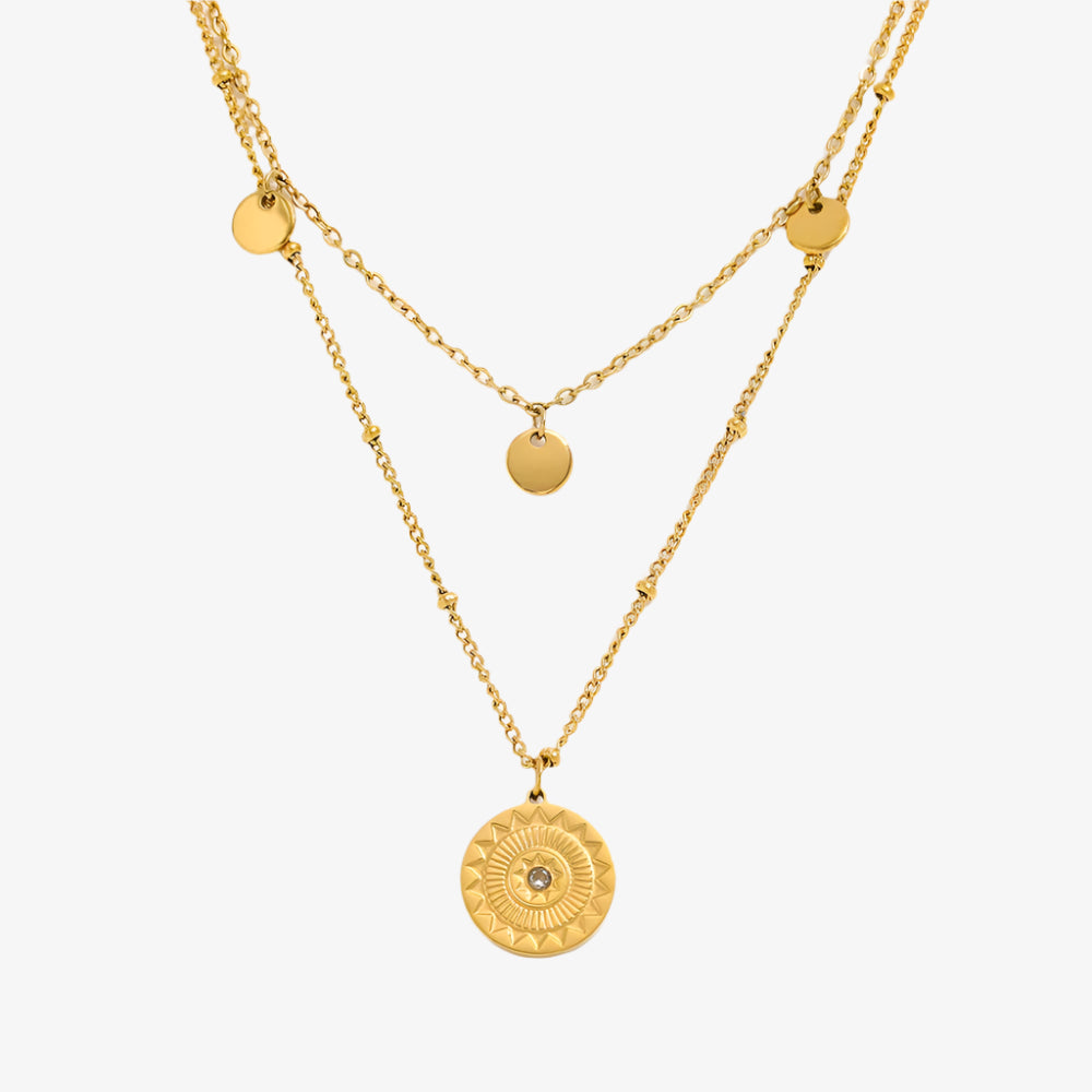Double Layered Coin Necklace